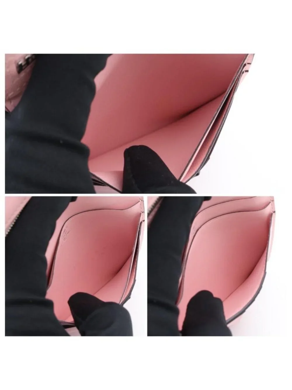 Hermes Bearn Compact Touch Pink Bifold Wallet
